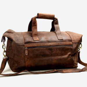 Distressed leather bag