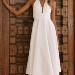 Kathy Halter Neck Maxi Dress - White