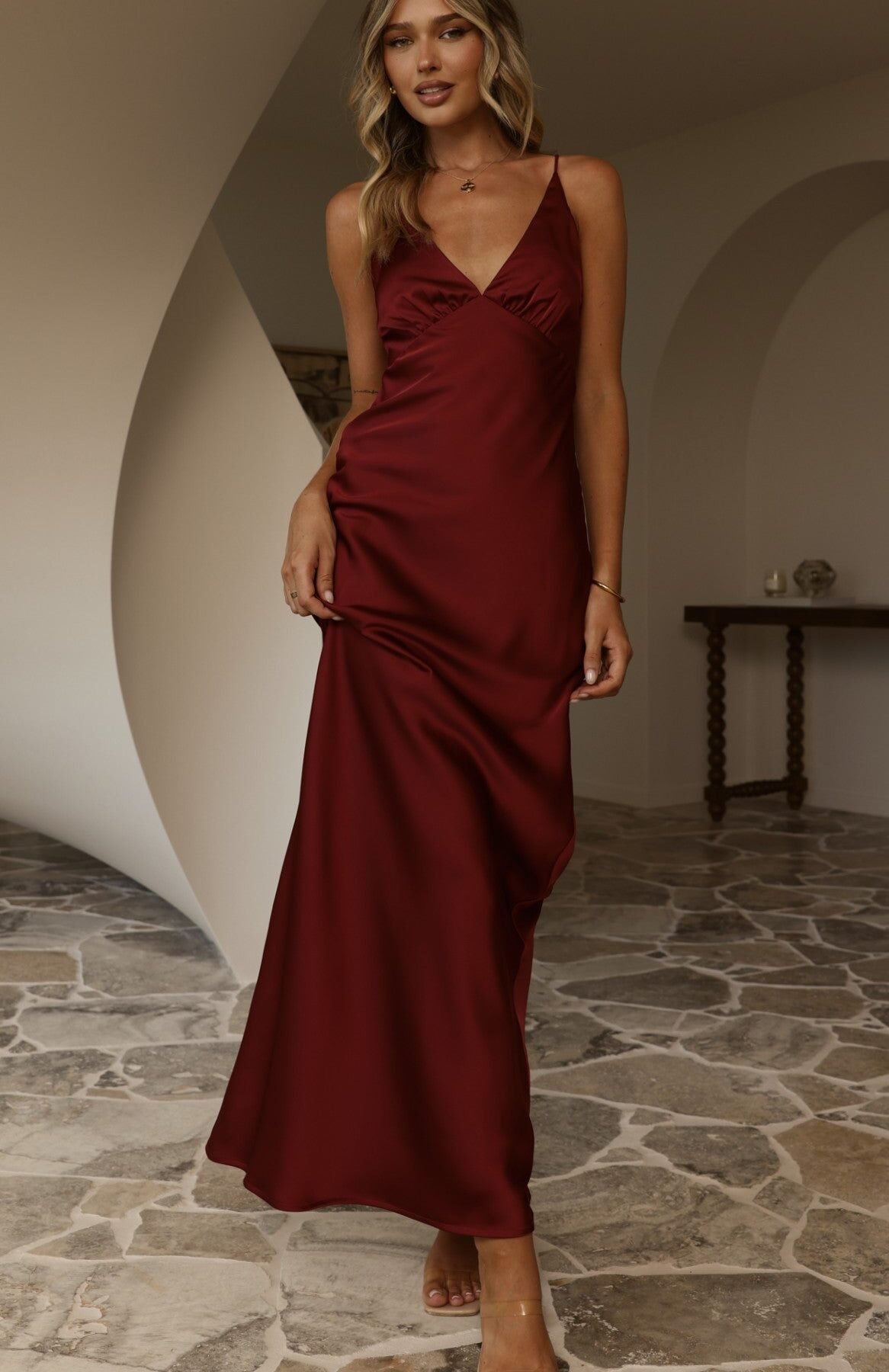 Ziah Maxi Dress - Wine