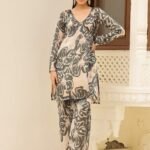 Black Printed Kurta Set