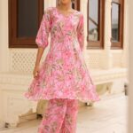 Pink Printed Kurta Set