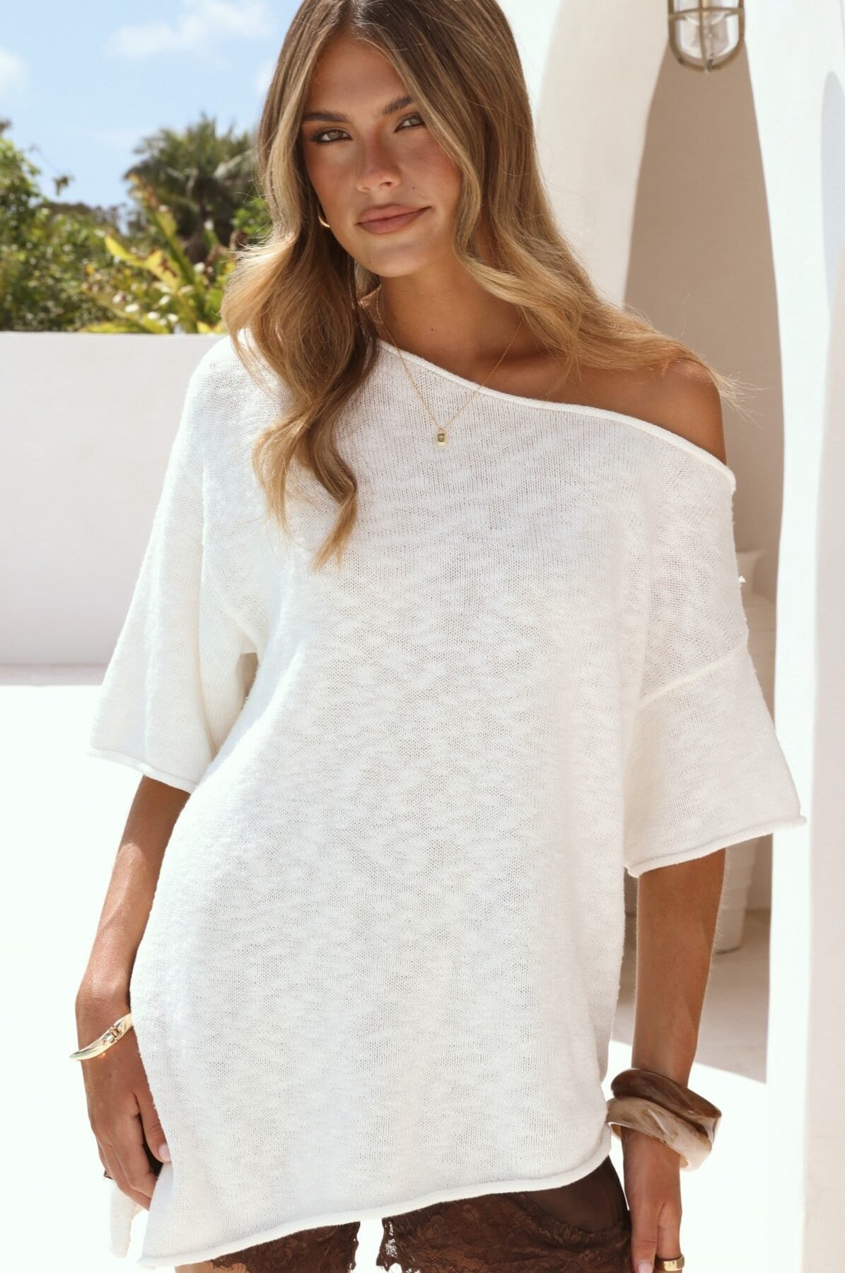 Keisha Off The Shoulder Top - White
