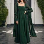 Phoolkari Green Anarkali