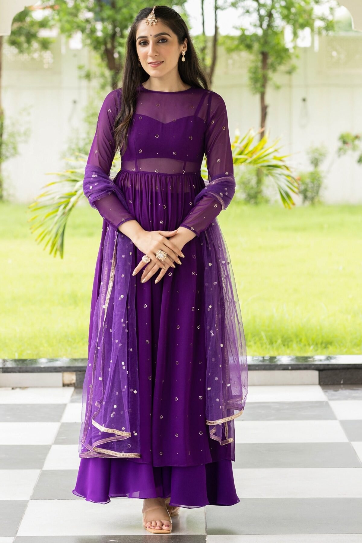 Meher Purple Anarkali