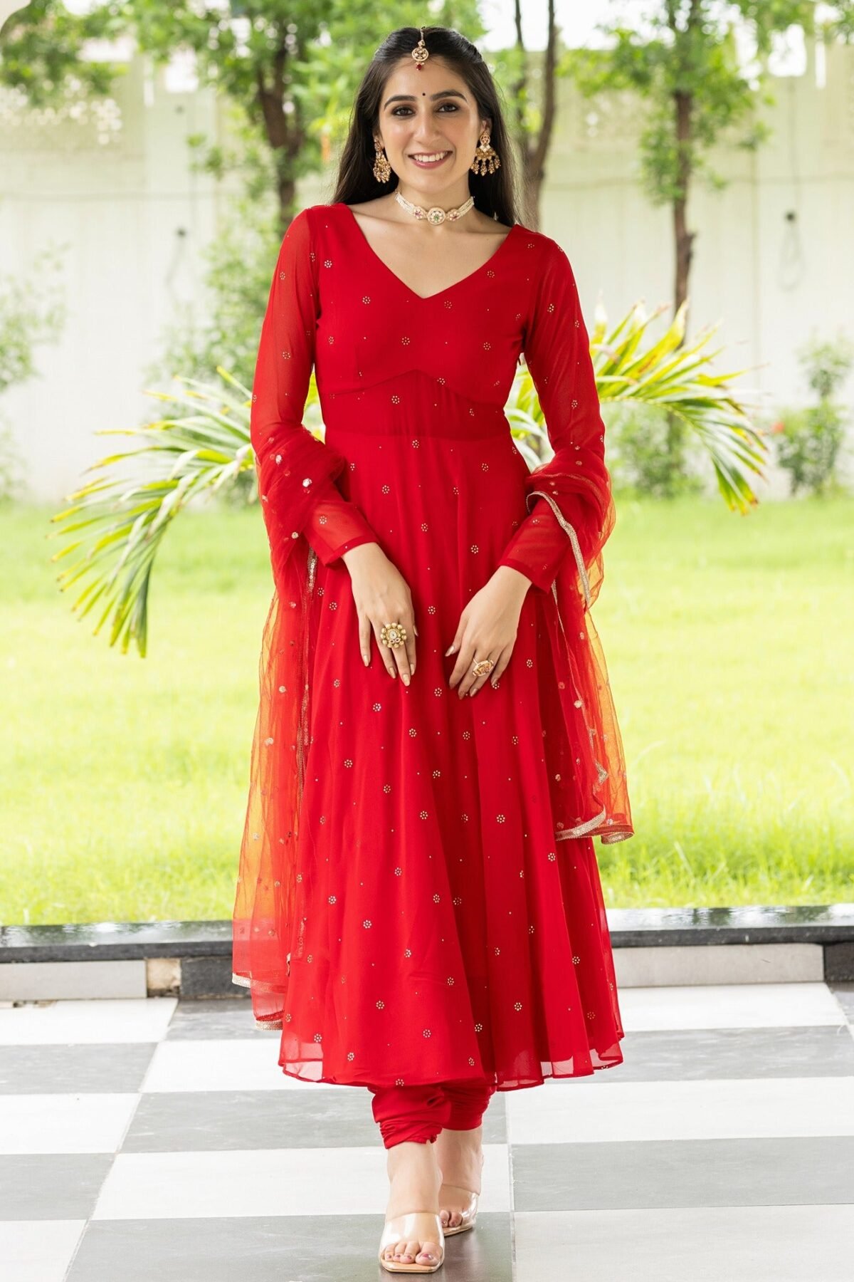 Meher Red Anarkali