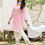 Pink Embroidered Kurta Set