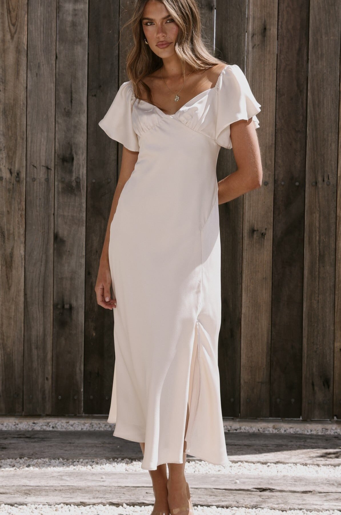 Louisa Midi Dress - Ivory