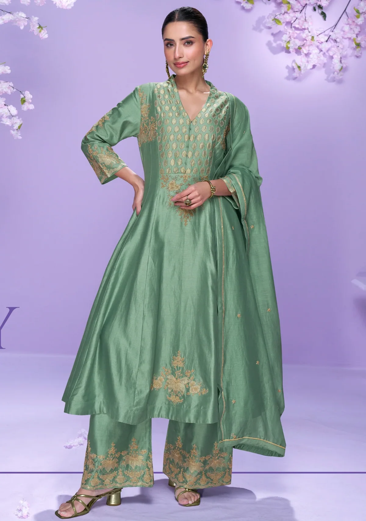 Green Salwar Suit Set