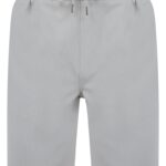 Gelato Stretch Fabric Jogger Shorts in Pumice Grey