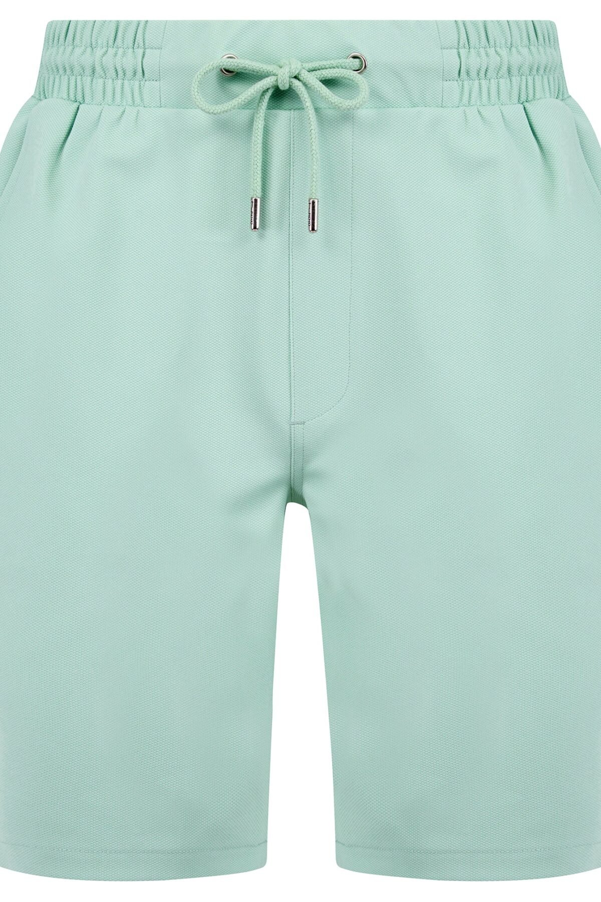 Gelato Stretch Fabric Jogger Shorts in Turquoise Haze
