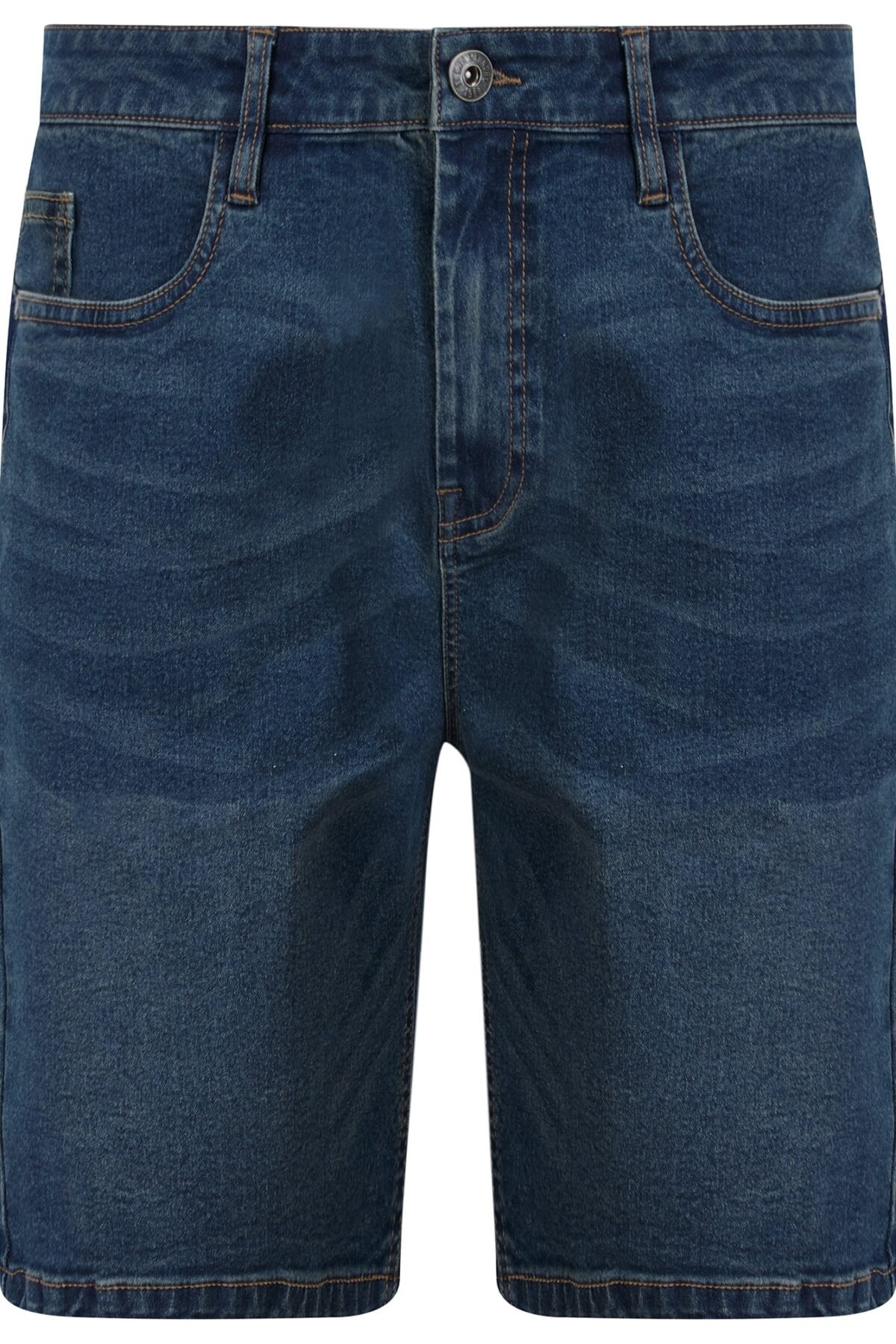 Sianna Stretch Cotton Slim Fit Denim Shorts in Indigo Wash