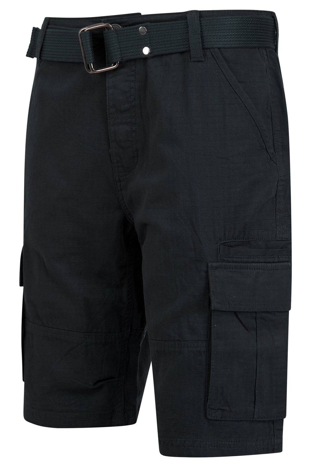 Positano Ripstop Cotton Cargo Shorts with Belt in Sky Captain Navy