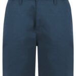 Massi Classic Fit Cotton Twill Chino Shorts in Dark Denim