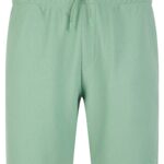 Bradstone Textured Jacquard Weave Cotton Rich Jogger Shorts in Jadeite Green