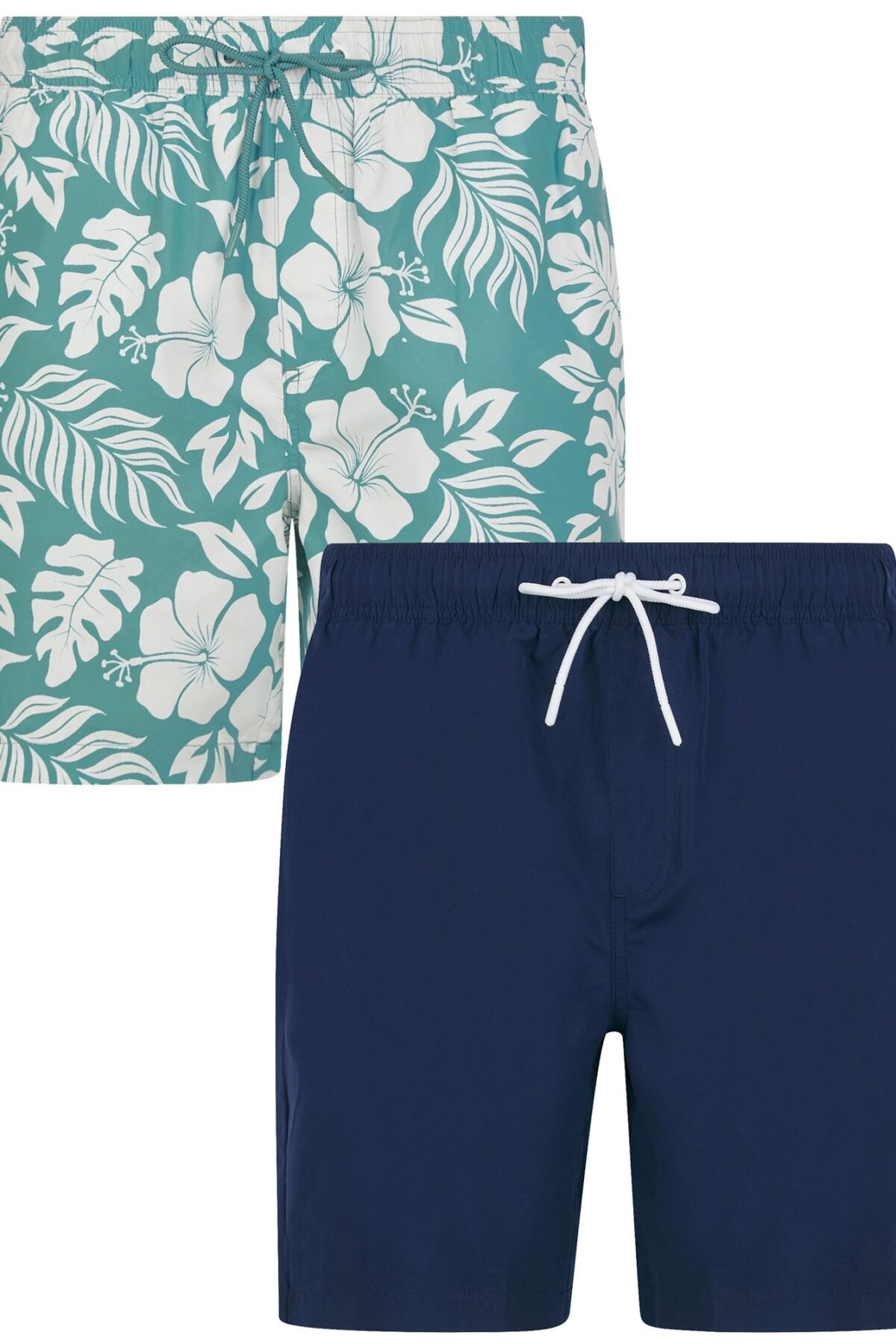 Tahmid Classic Microfibre Twill Swim Shorts with Mesh Lining in Trellis Floral / Medieval Blue