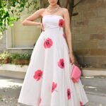 White Floral Tube Dress