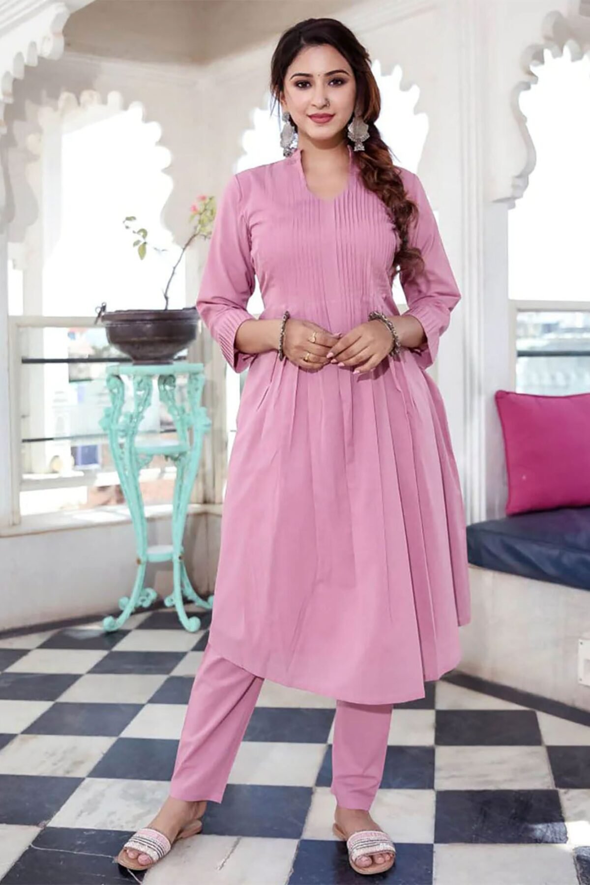 Solid Plain Kurta Set