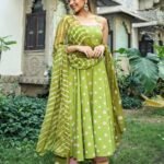 Green Bandhani Cotton Set
