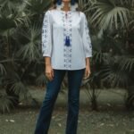 White Grace Embroidered Cotton Top