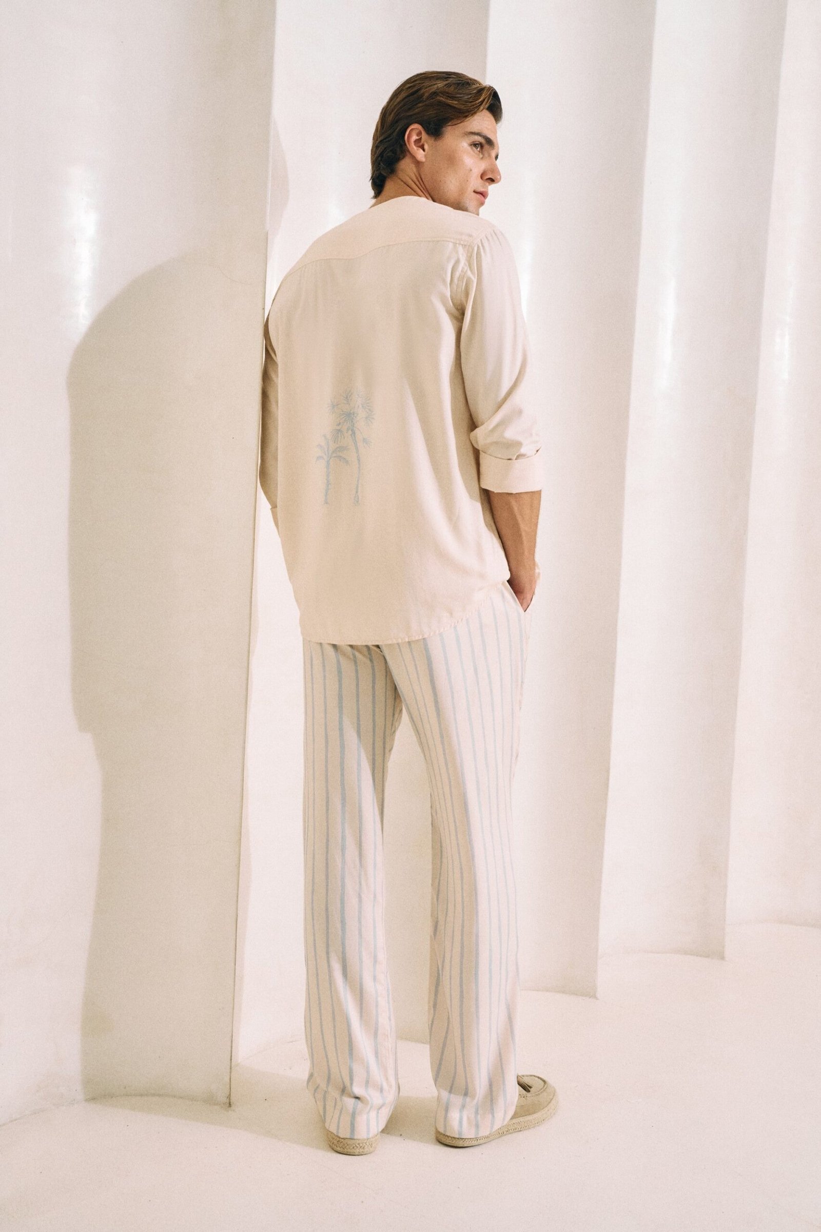 The Oasis Eucalyptus Shirt and Oasis Print Pants