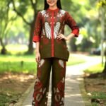 Printed Red Rayon Co-Ord Set