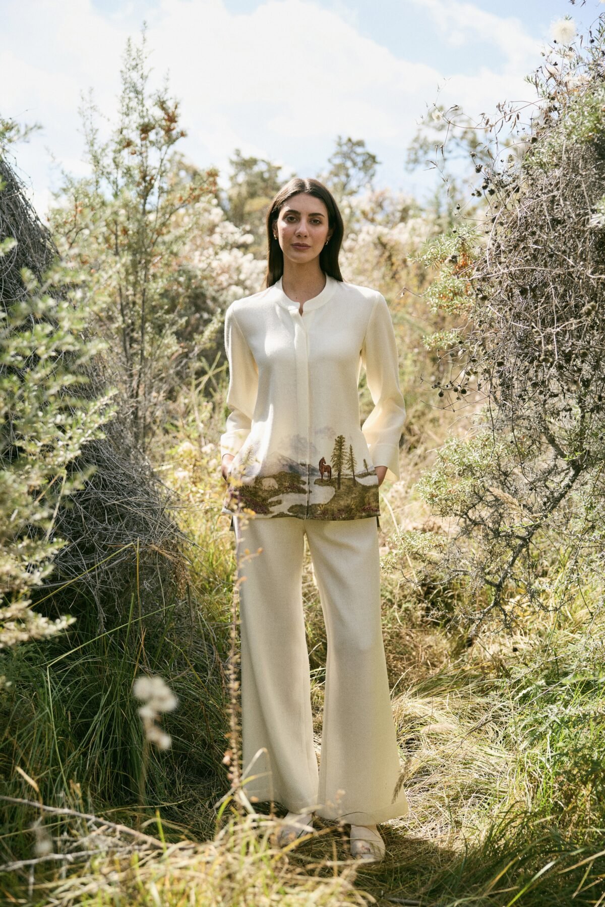 Valley Print Woollen Top and Laha Woollen Pants