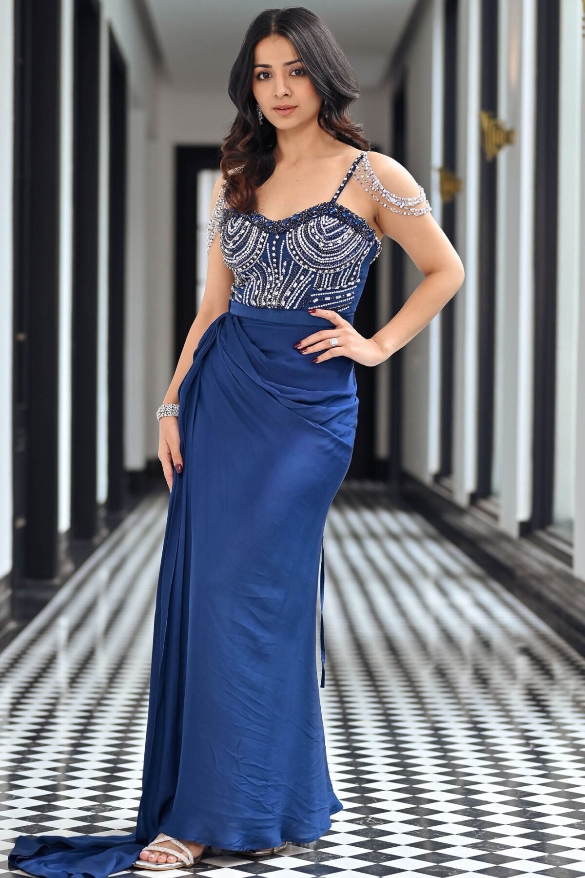 Crystal Couture Royal Blue Ball Gown
