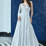 Crystal Couture Silver long gown