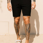 Aster Tailored Stretch Fit Short in Black
