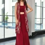 Chamkila Maroon Plazzo Set