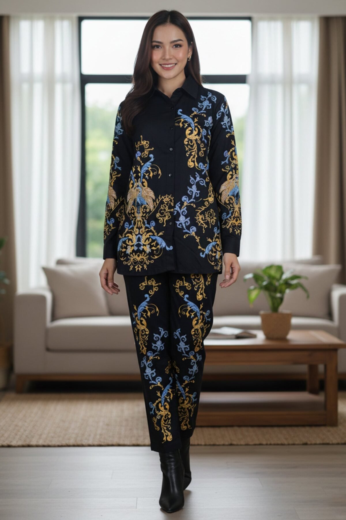 Classic Black Statement Wear With Ornate Pattern Work