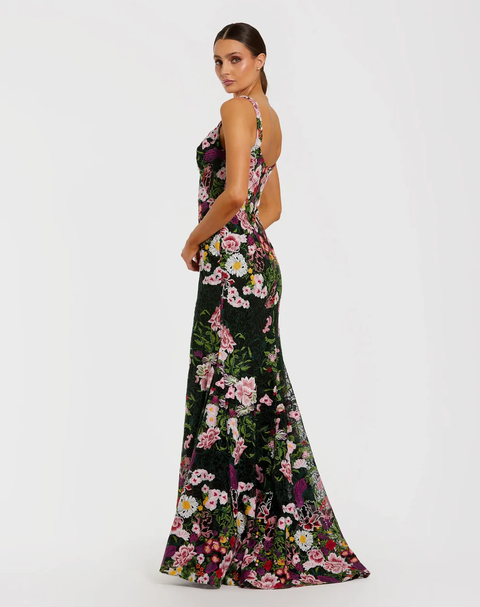 Floral Embroidered Mermaid Gown