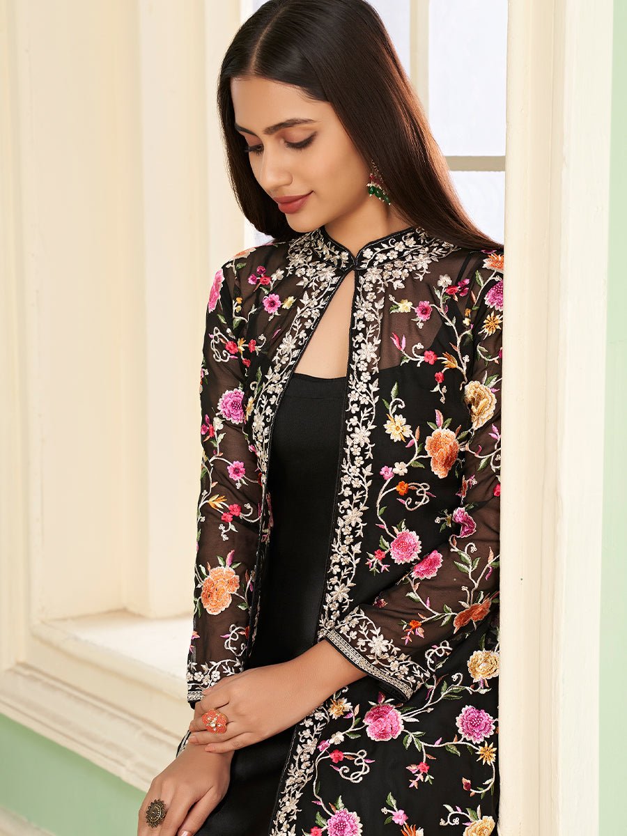 Black Designer Georgette Salwar Suit