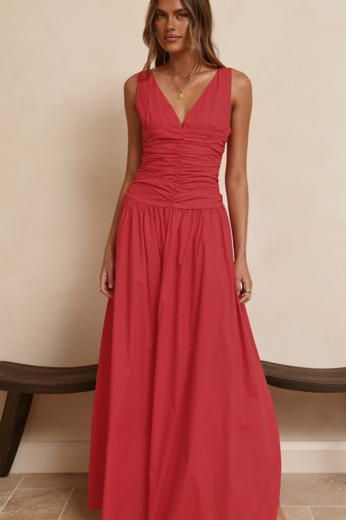 Sanya Maxi Dress - Red