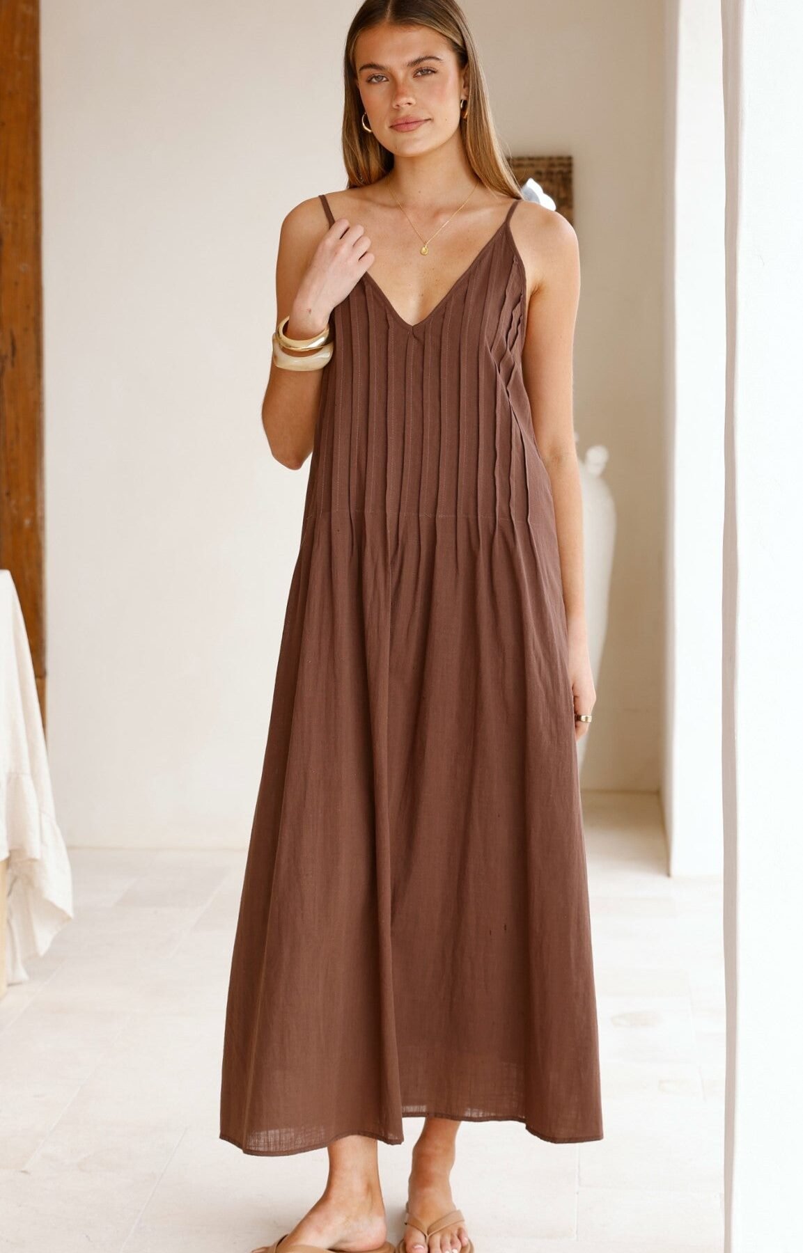 Aspen Maxi Dress - Chocolate