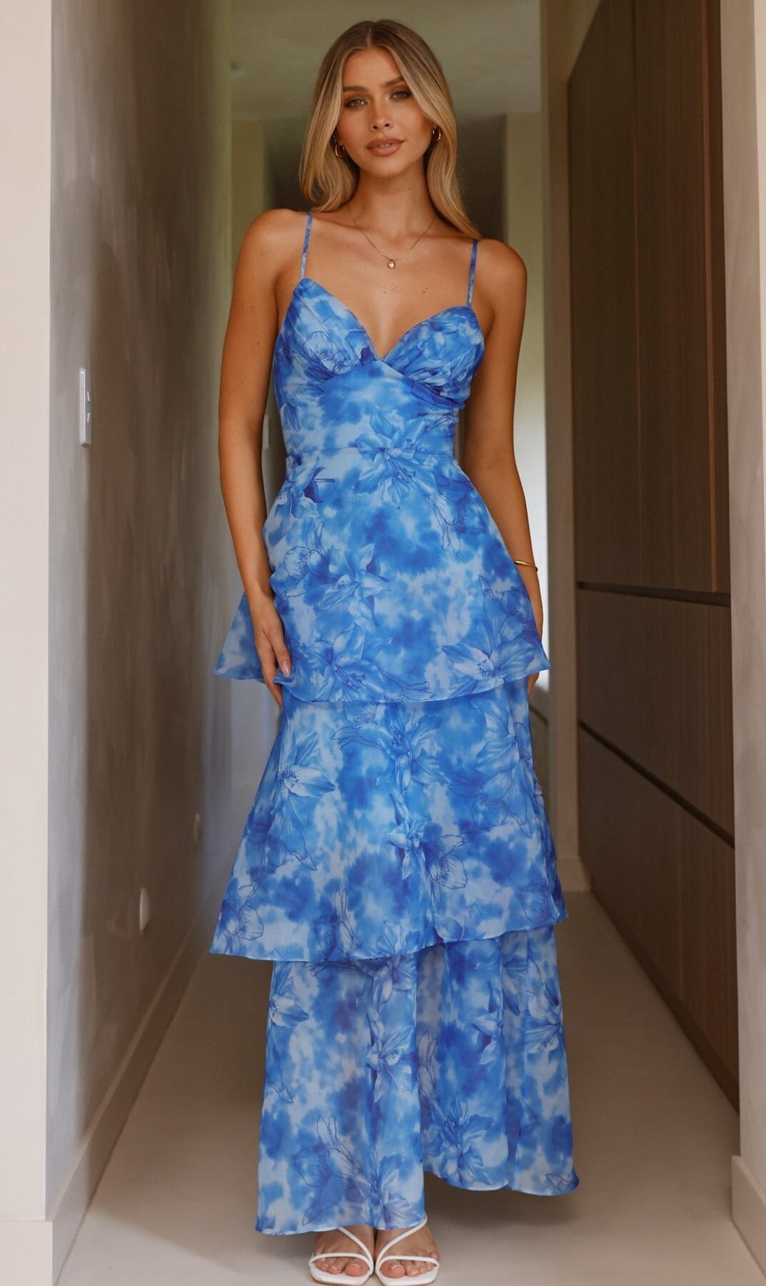 Kelli Maxi Dress - Blue Floral