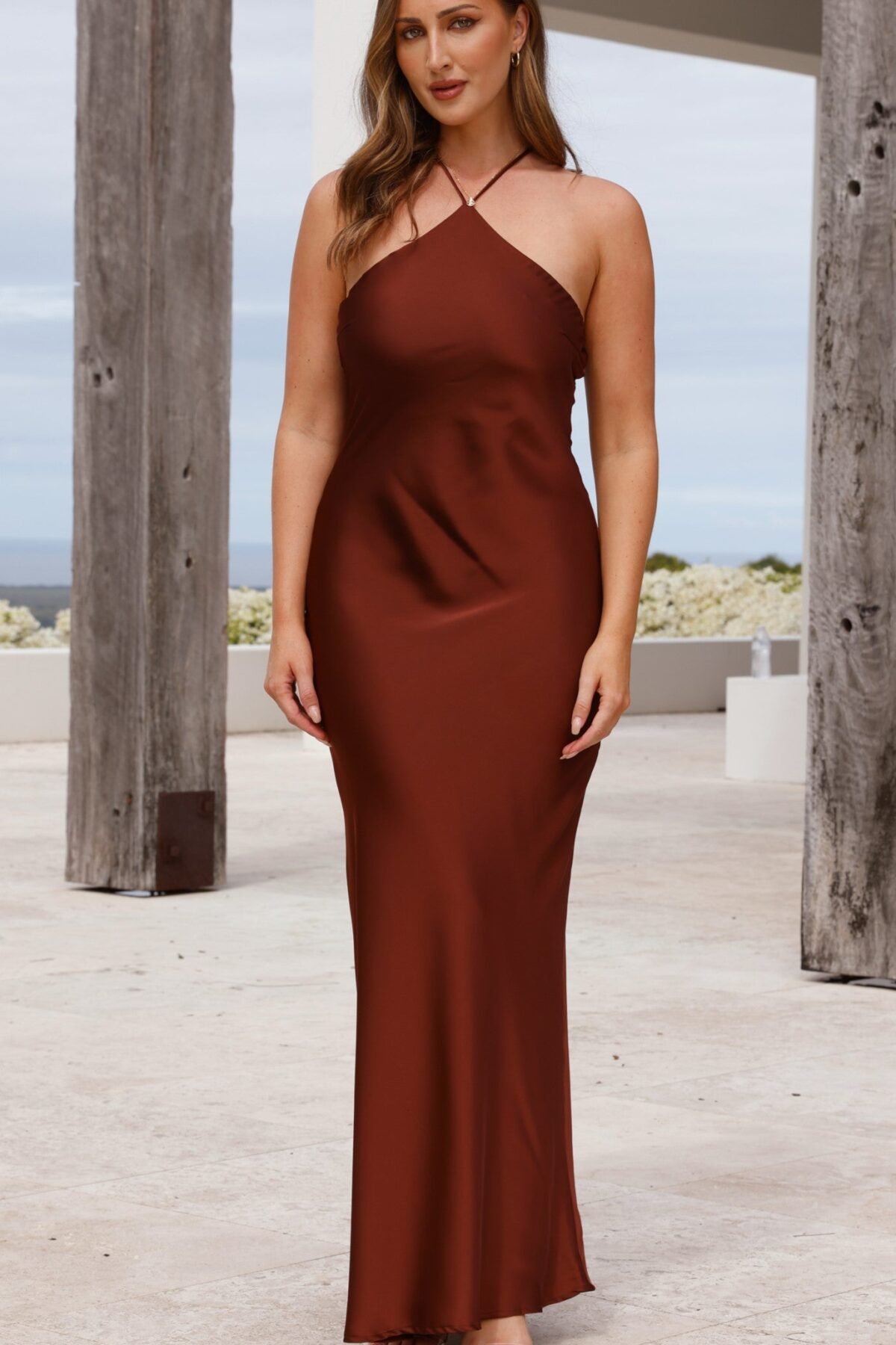 Chiara Maxi Dress - Brown