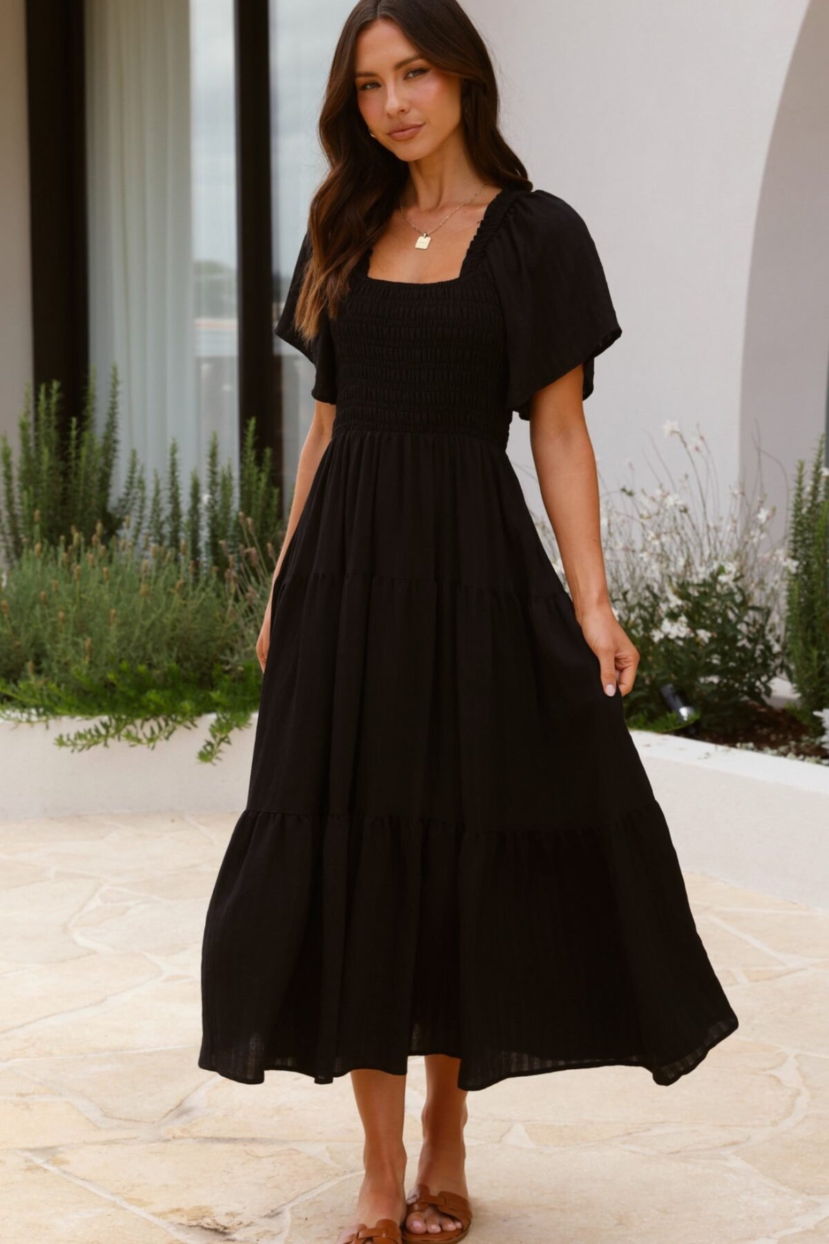 Lainey Midi Dress - Black
