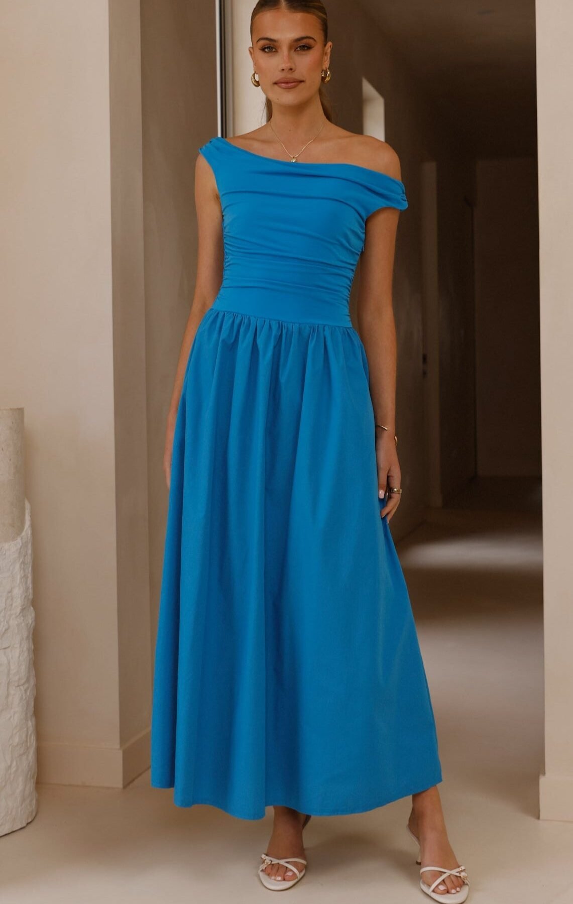 Immy Midi Dress - Blue