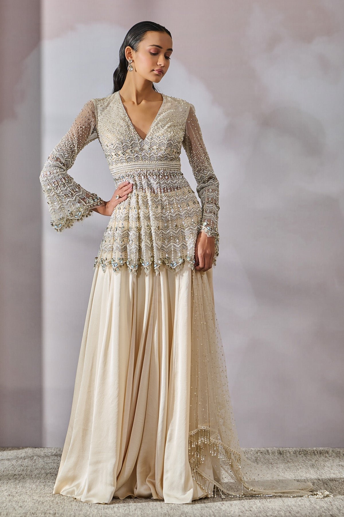 SOL Kurta Scarf Sharara