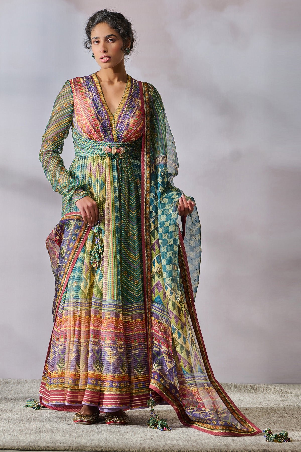 SOL Anarkali Dupatta Churidar