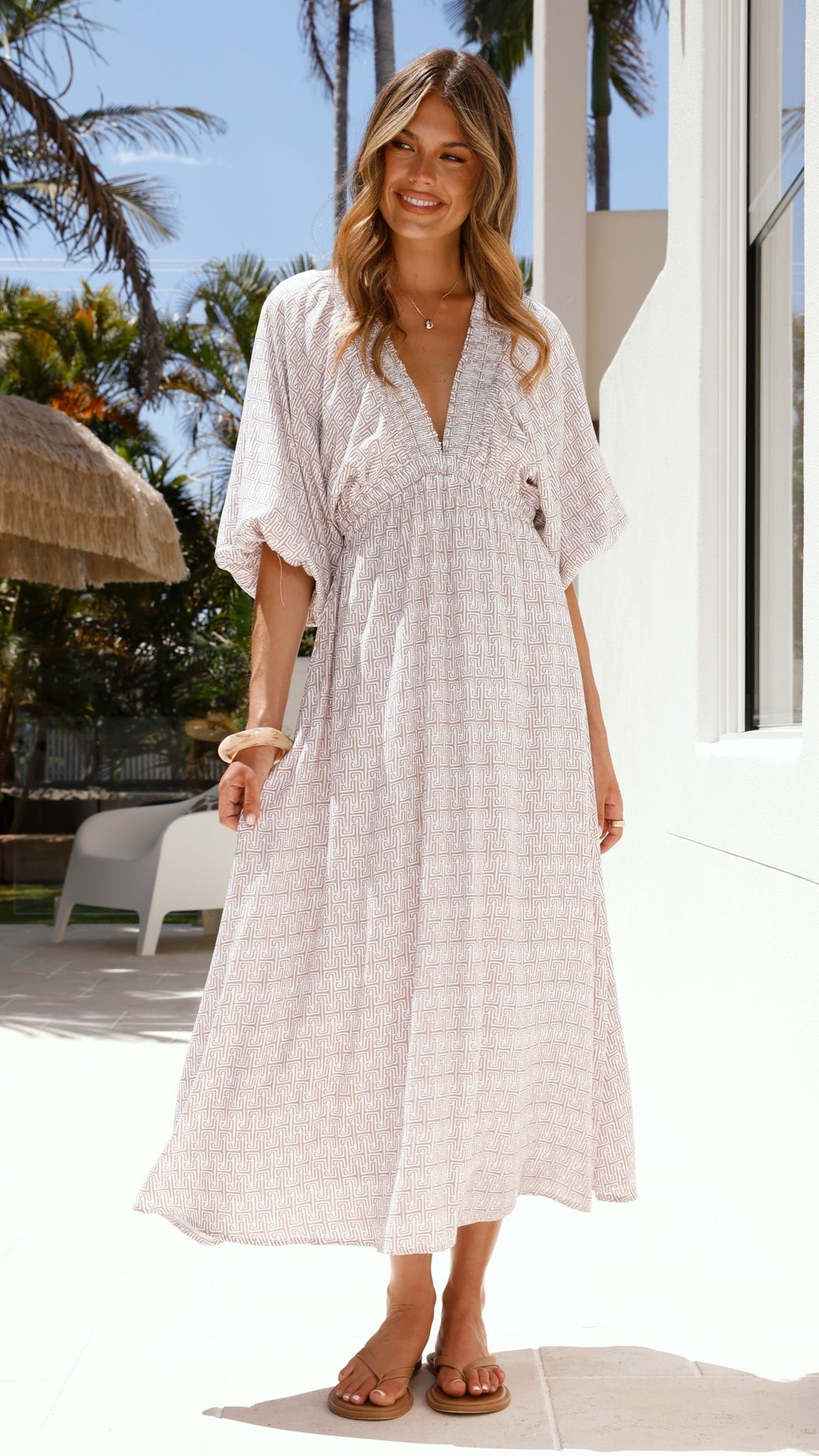 Camille Midi Dress - Atlas Print