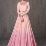 Cavern Pink Designer Georgette Salwar Kameez