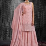 Pink Designer Georgette Salwaar Kameez