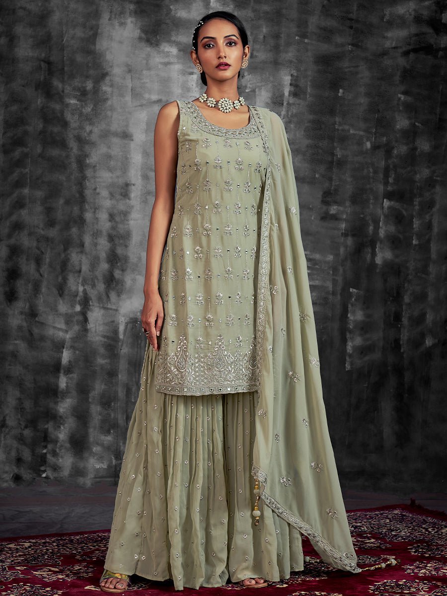 Pista Designer Georgette Salwaar Kameez