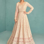 Almond Designer Georgette Salwar Suit