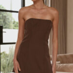 Ada Strapless Top - Chocolate