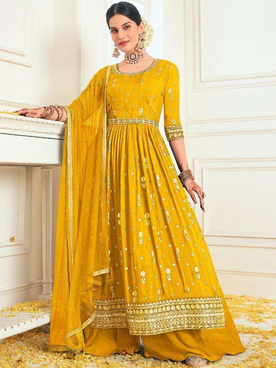 Sabrina Sunflower Organza Jacquard Salwar Suit