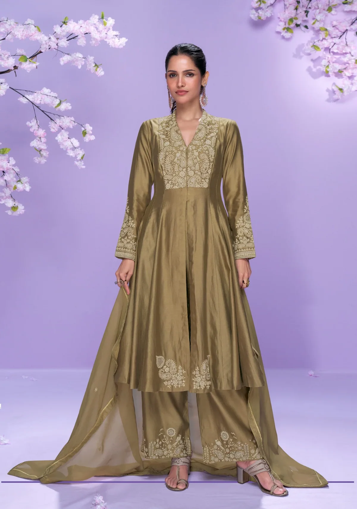 Roman Silk Embroidered Salwar Suit