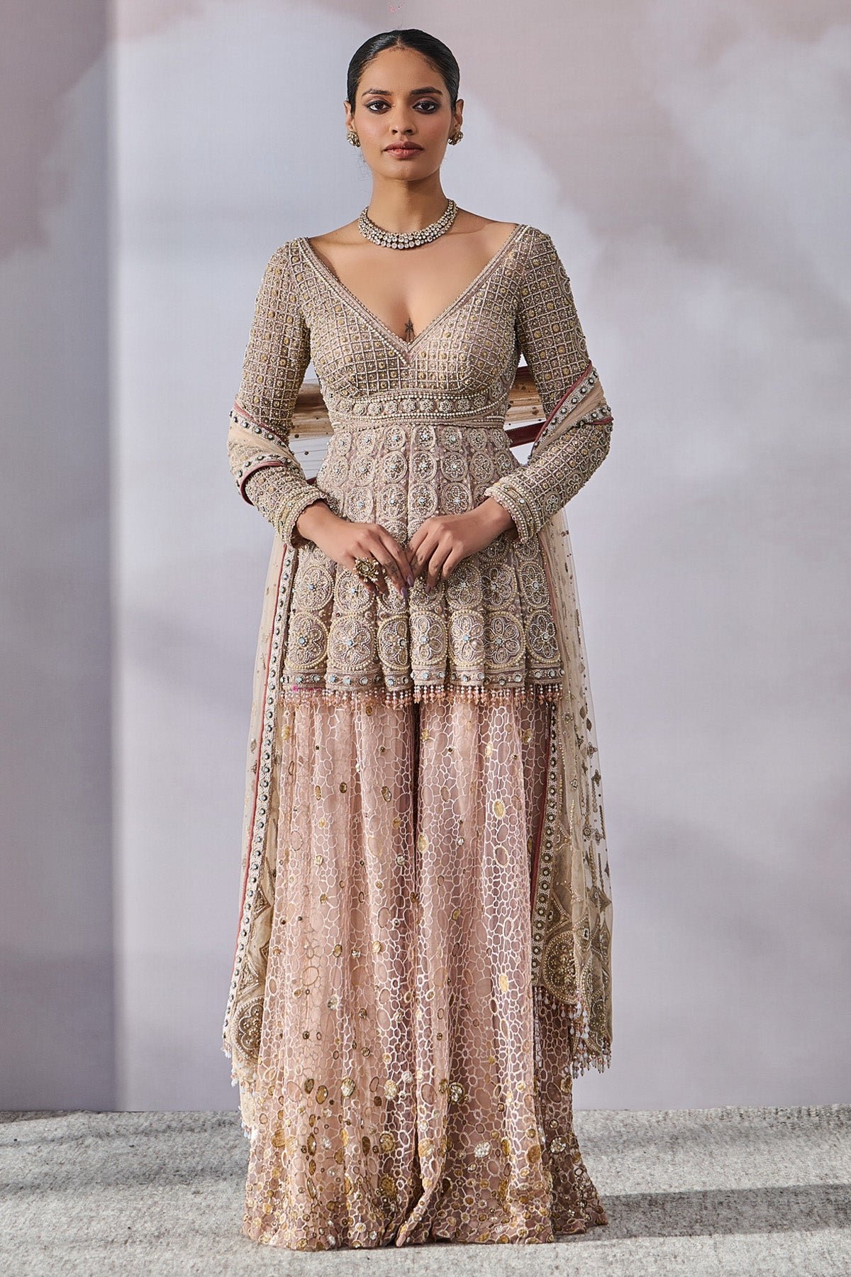 SOL Dupatta Kurta Sharara